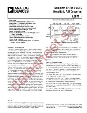 AD871JD datasheet  